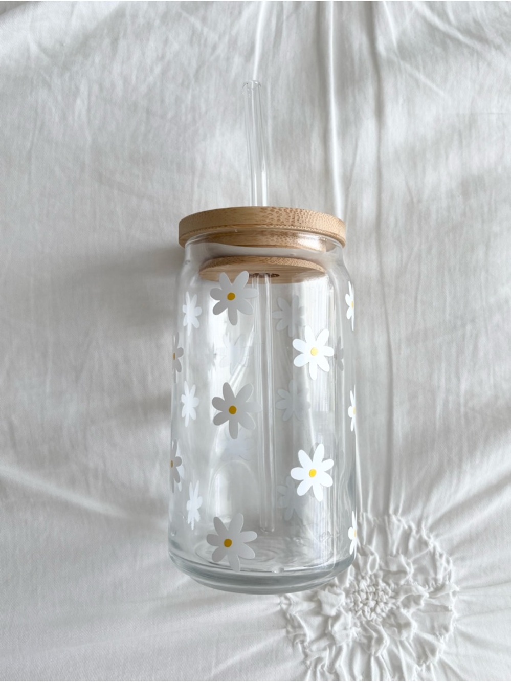Floral Glass Tumbler